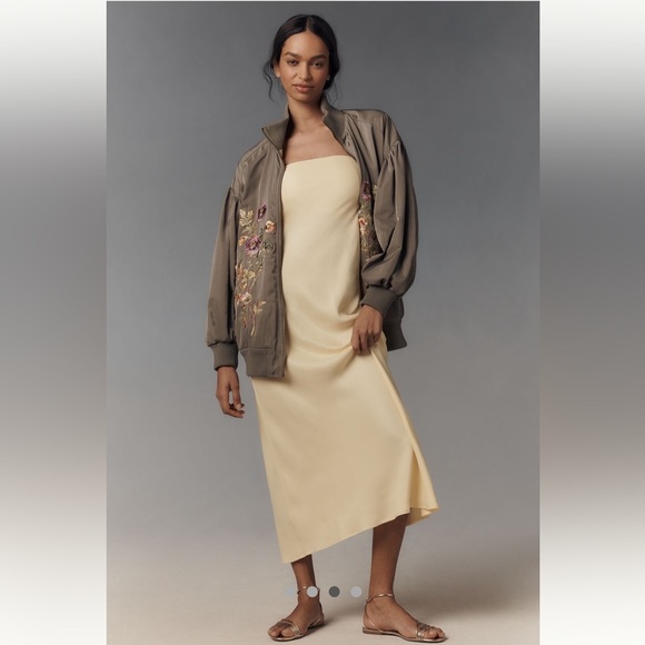 Anthropologie NWT Floral Embroidered Bomber Jacket size XL. - Picture 5 of 11